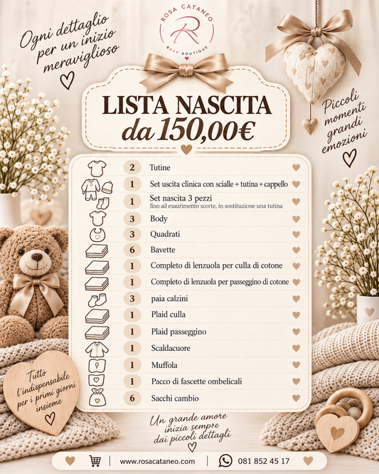 Lista Nascita Completa da 150€ – Rosa Cataneo
