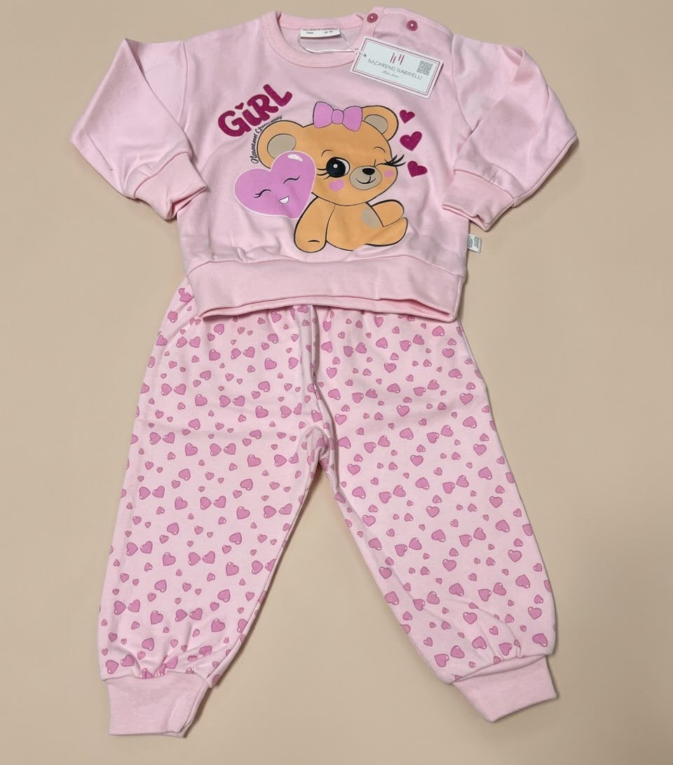 Pigiama Femminuccia Caldo Cotone Nazareno Gabrielli – NG-2350/N Orsetta Girl