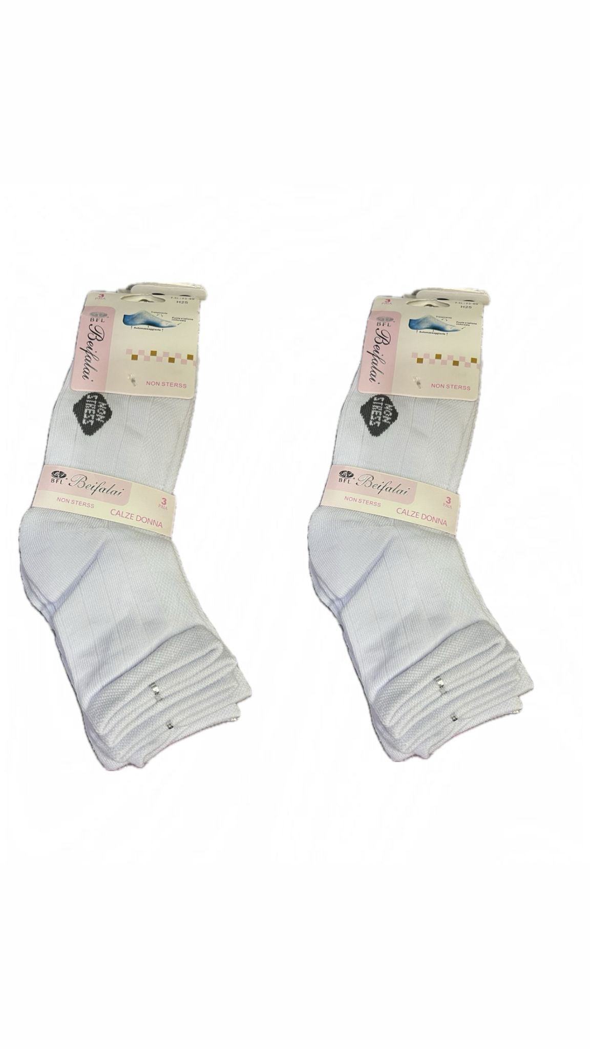 Calzini Donna Non Stress Cotone Elasticizzato 35/40 – 3 Paia