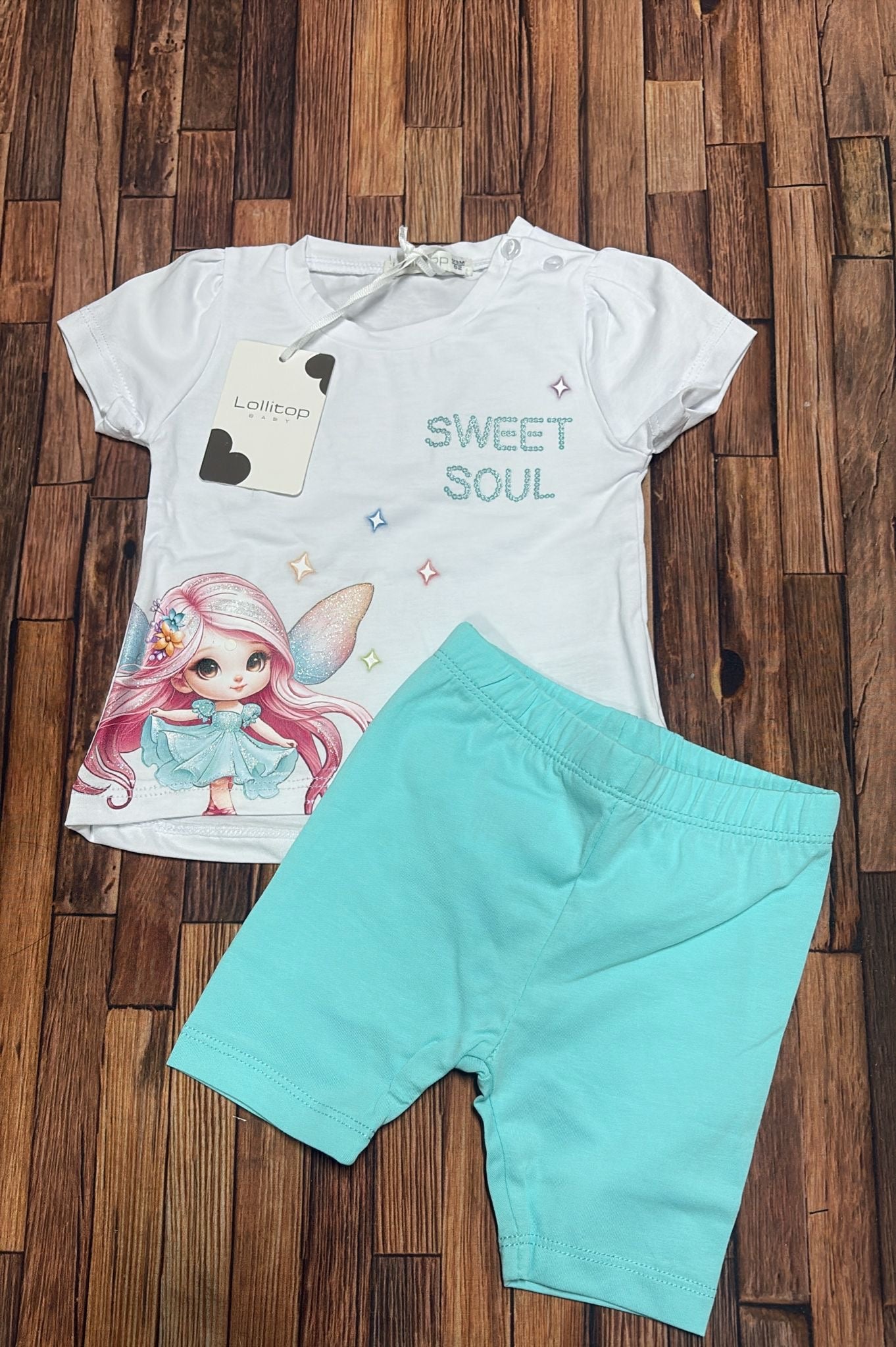 Completo Neonata in Cotone “Sweet Soul” Rosa – ART. B-E534