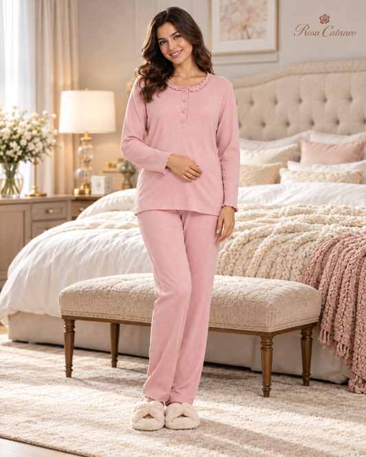 Pigiama Donna Felpato Caldo e Confortevole – Art. F5502