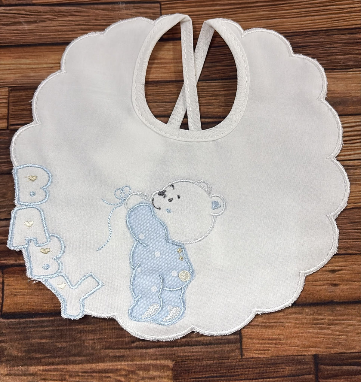 Bavette Neonato Ricamate Ornella – Collezione Orsetti