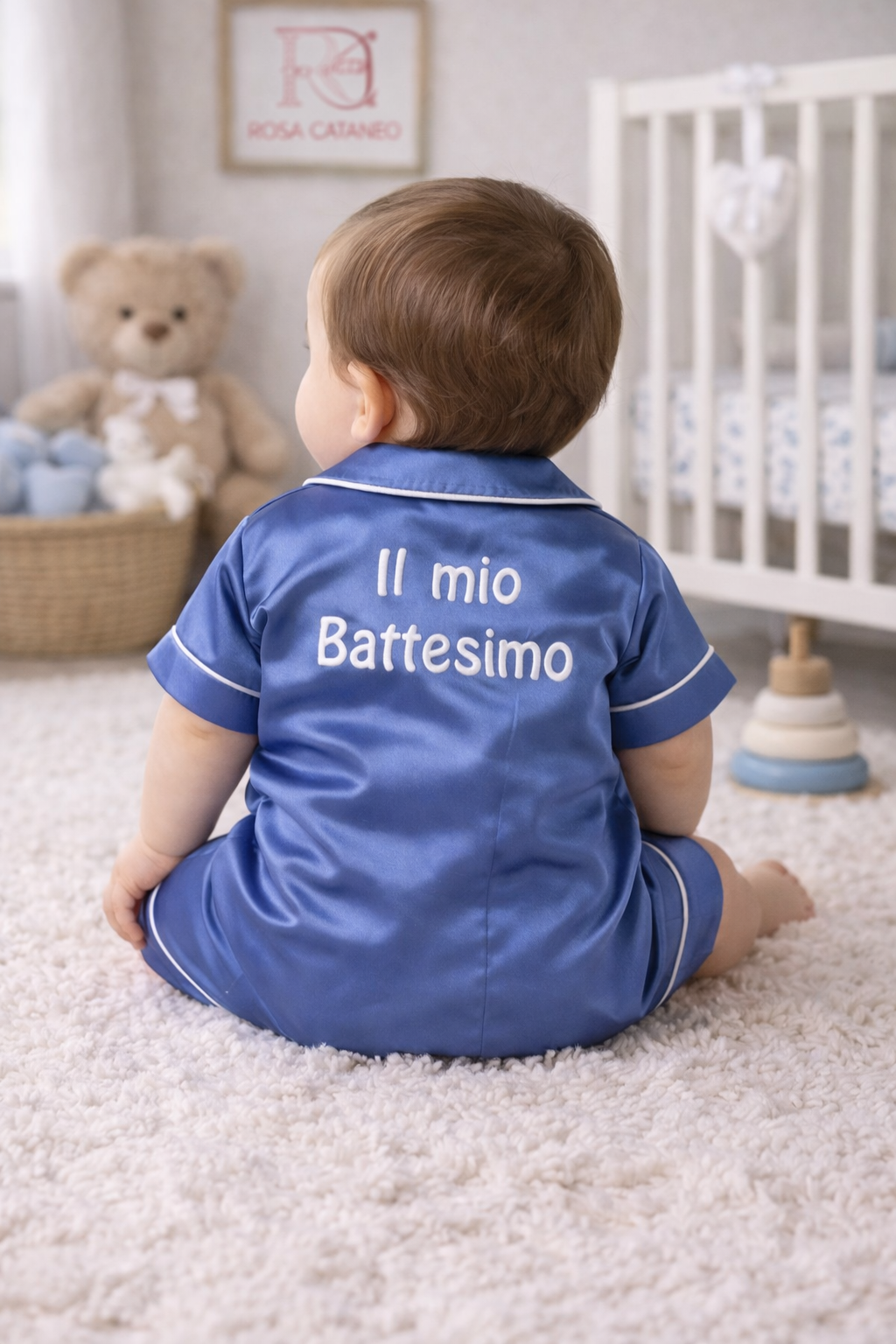Pigiama neonato in raso con e senza personalizzazione