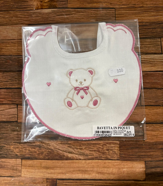 Bavette Neonato Ricamate Ornella – Collezione Orsetti