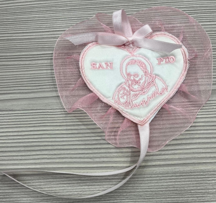 Sopraculla / Passeggino a cuore con Padre Pio