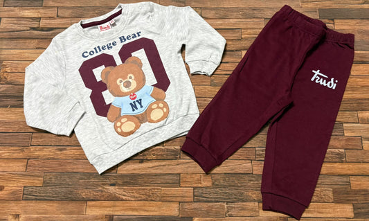Pigiama Trudi Orsetto College Bear in Caldo Cotone – Bambino