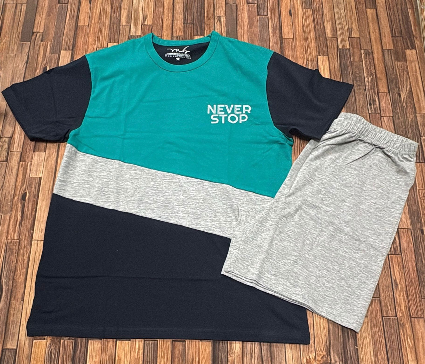 Pigiama Uomo Mezza Manica e Pantaloncino Mastro Bianco – Super Promo €3,50