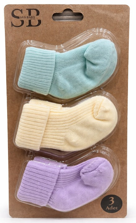 Set 3 Paia Calzini Neonato in Cotone 👶🧦