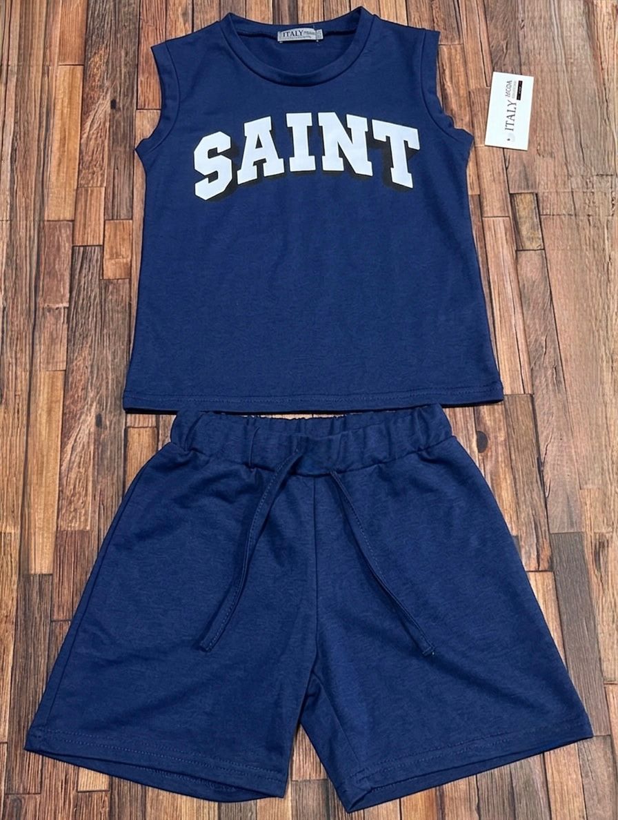 Completo Bimbo SAINT in Cotone Made in Italy | Beige e Blu