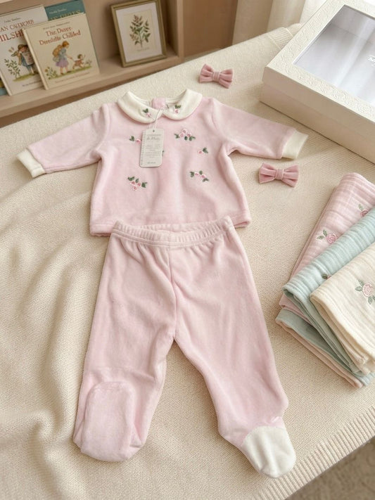 Completo Clinico Neonato in Ciniglia – I Batuffolini B549/13F
