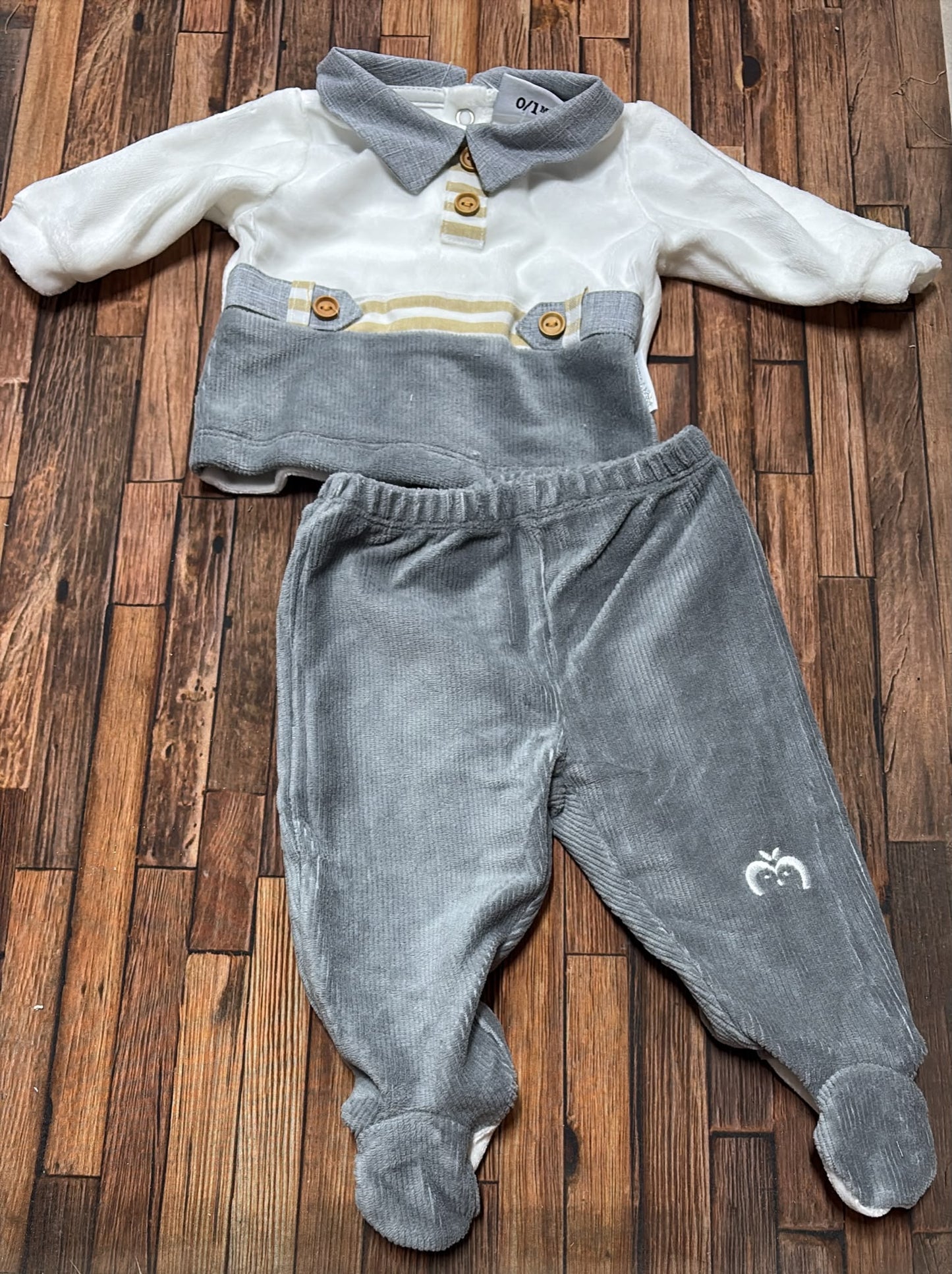 Completo Spezzato in Ciniglia Neonato Melanie SC104