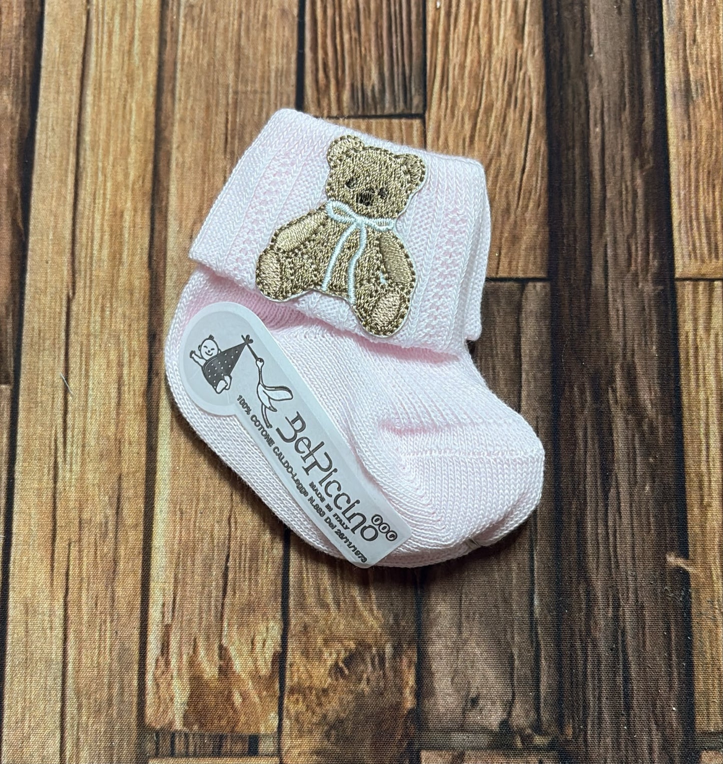 Calzini Neonato in Filo con Orsetto Bel Piccino 4368T/20