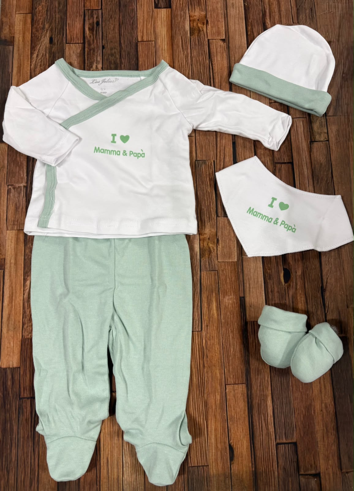 Set Nascita Neonato 5 Pezzi in Caldo Cotone Les Jolies LJ-3591 Dis.3