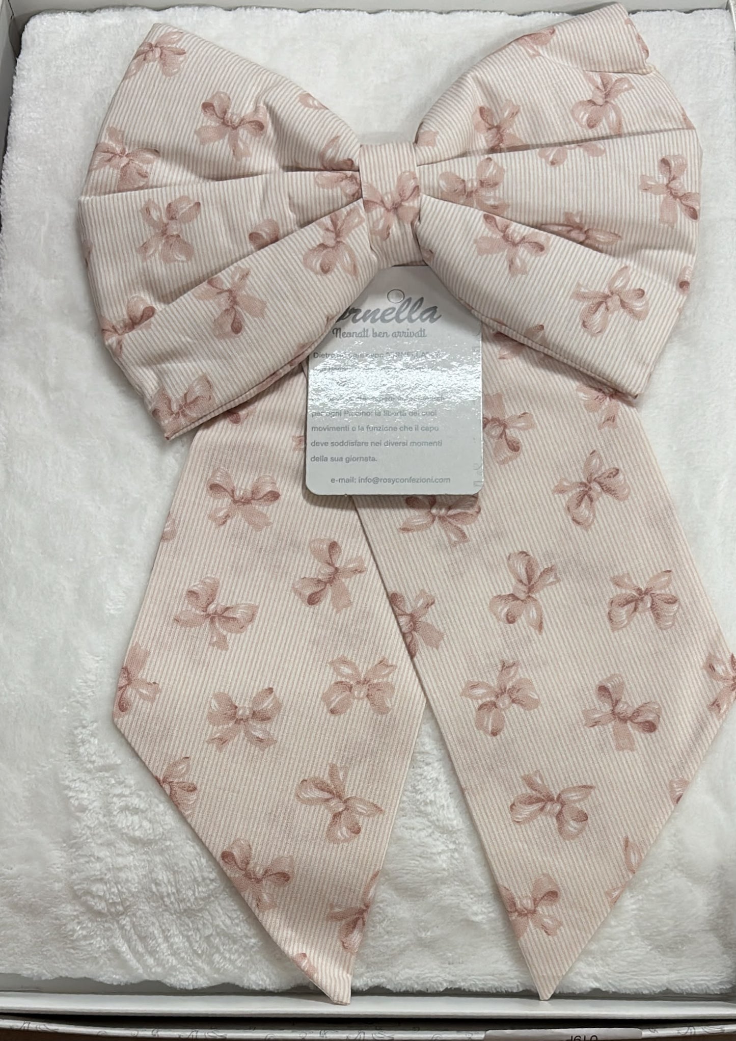 Copertina Culla in Pellicciotto con Fiocco Ornella CCT006-104F