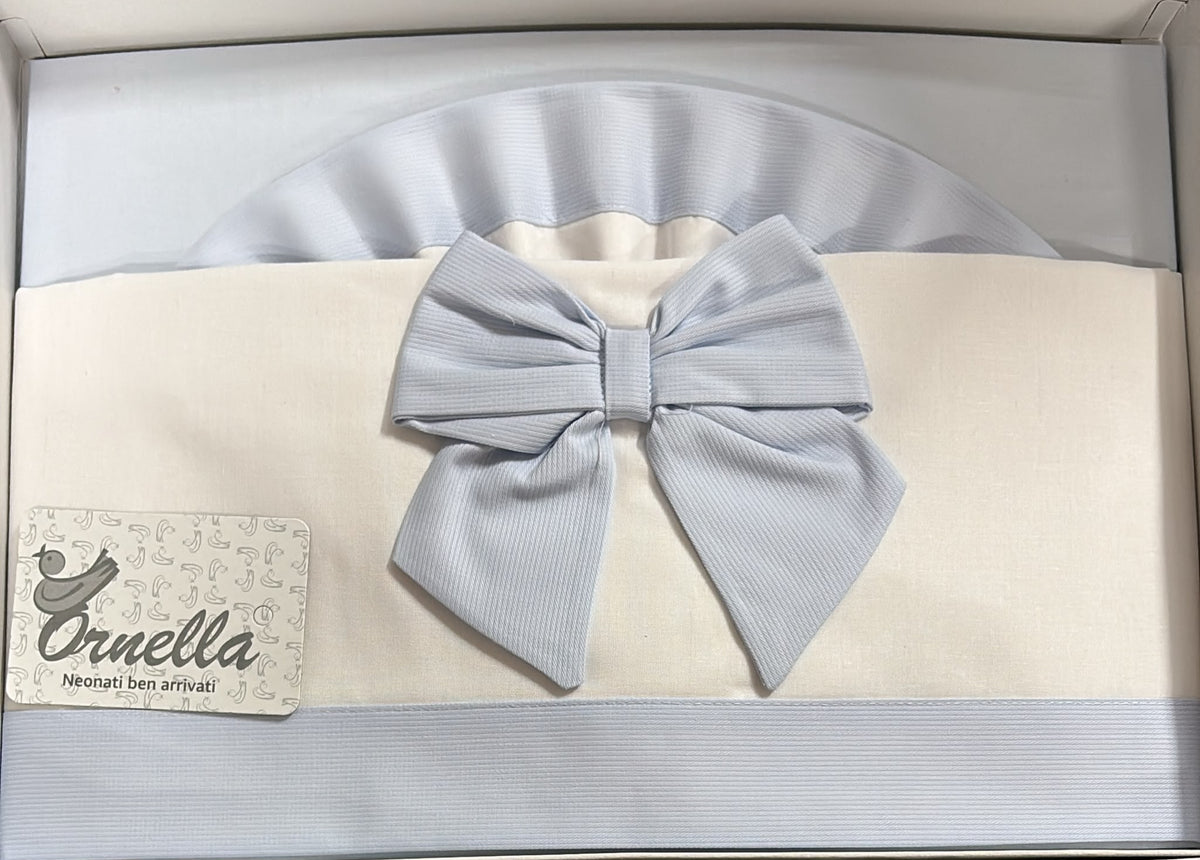 Completo Lenzuola Culla 3 Pezzi 100% Cotone con Fiocco – Ornella Art. LC015-104