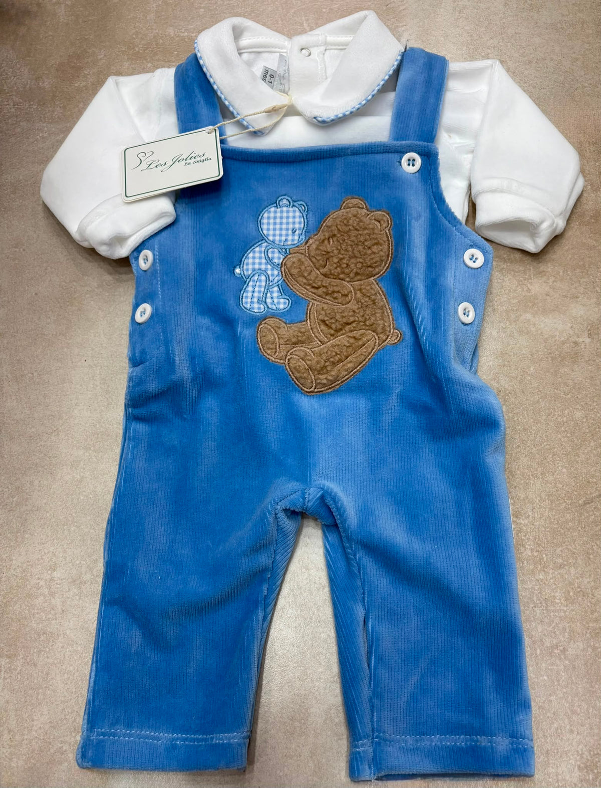 Salopette Maschietto in Ciniglia con Orsetti Les Jolies – LJ-335