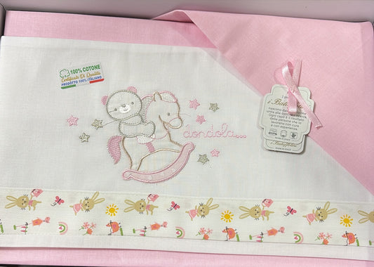 Lenzuola Culla Neonato Batuffolini 100% Cotone – Art. B0203