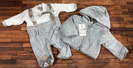 Tutina in Ciniglia + Giubbinetto Full Zip “Re Panda” – Art. RB-574