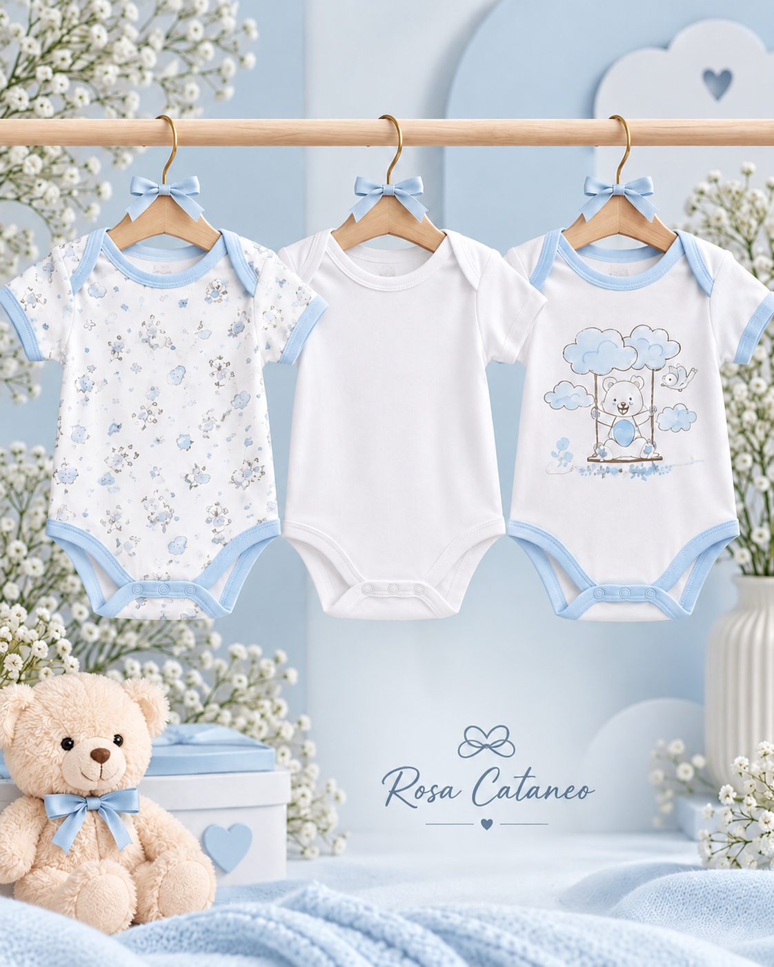 Tris 3 Body Neonato Caldo Cotone Nazareno Gabrielli – 0/36 Mesi