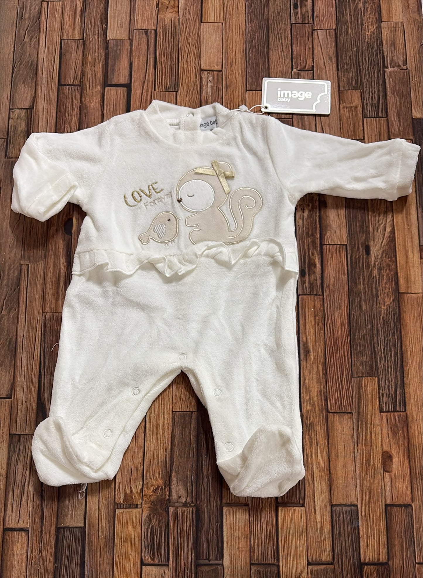 Tutina in Ciniglia Neonata Image Baby LF-2045