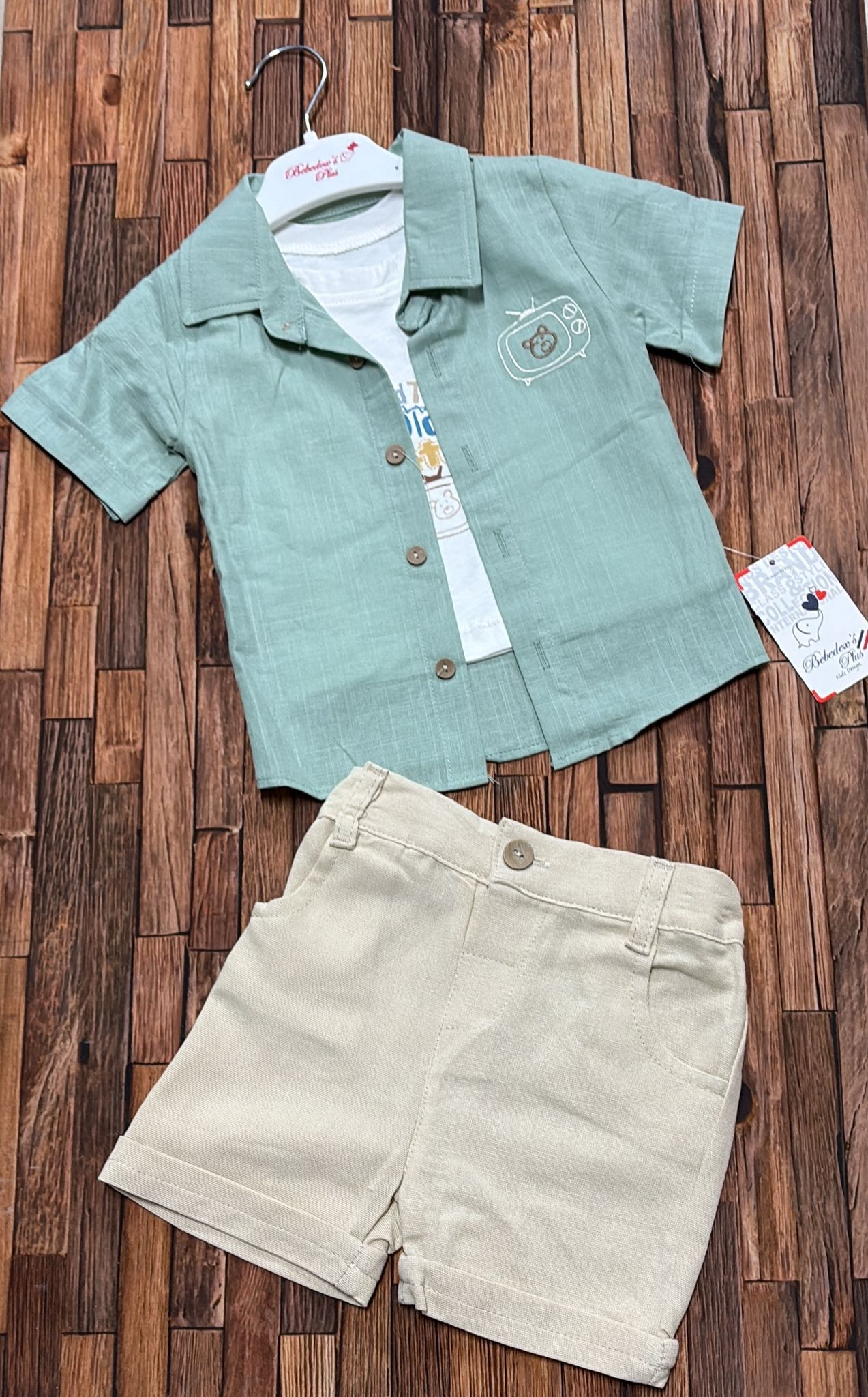 ✨ Completo 3 Pezzi Baby in Cotone – Stile Casual Chic
