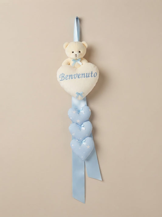 Coccarda Nascita Irge con Orsetto e Cuoricini – Art. IR1028/2