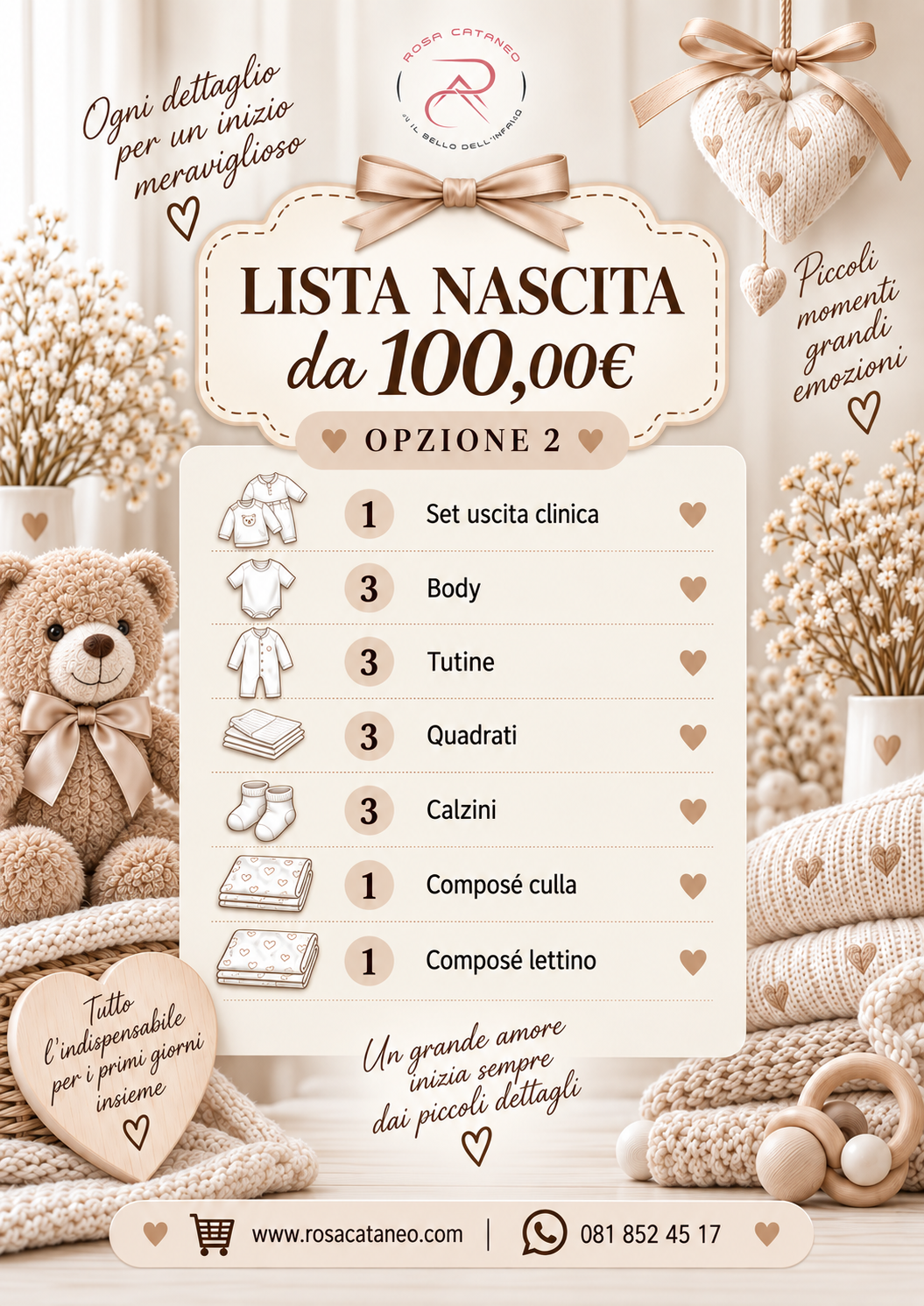 Lista Nascita da 100€ – Scegli la tua Opzione ❤️