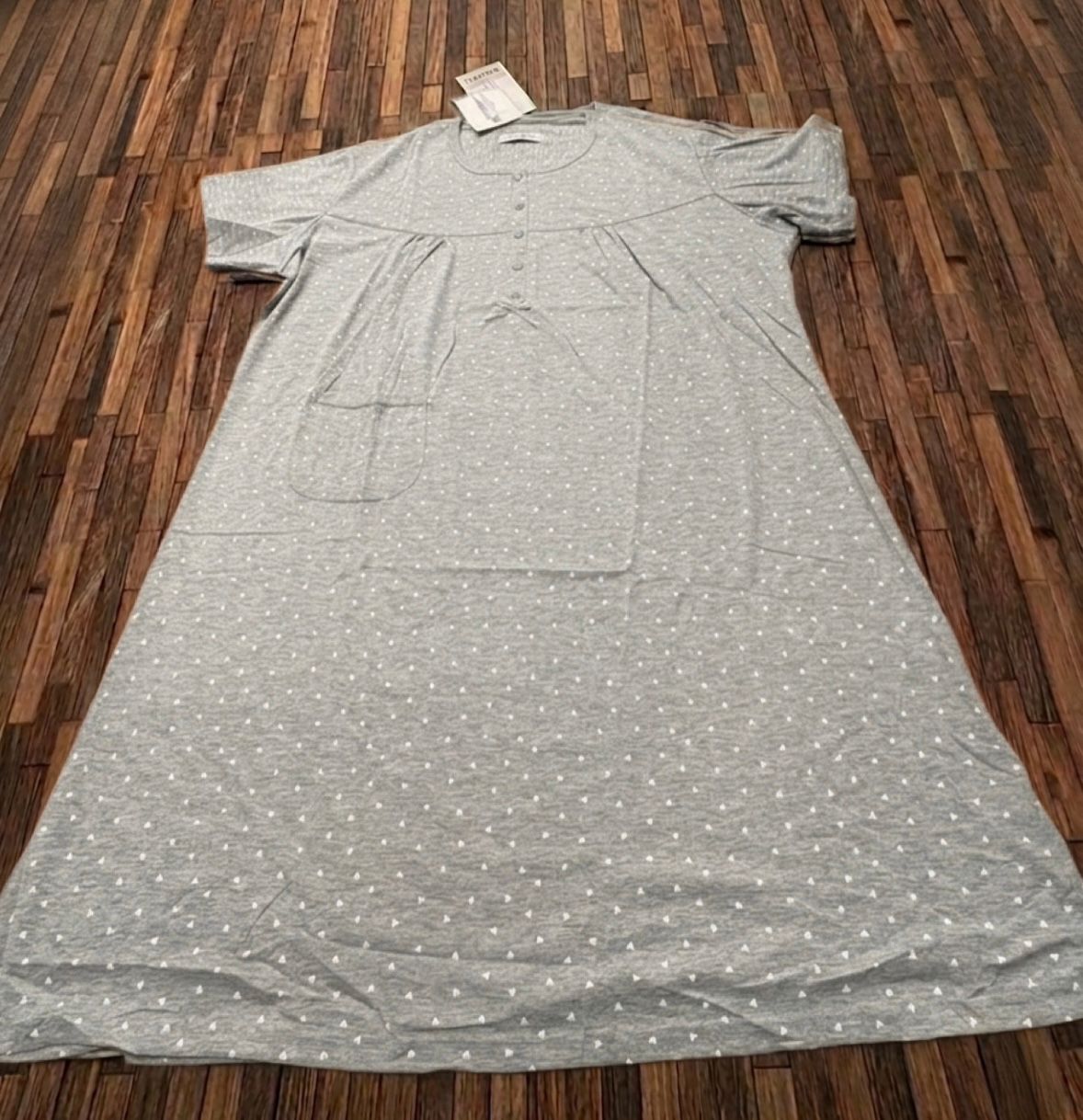 Camicia da Notte Calibrata Curvy Premaman e Maternità con Taschino Donna Art. IT-6666