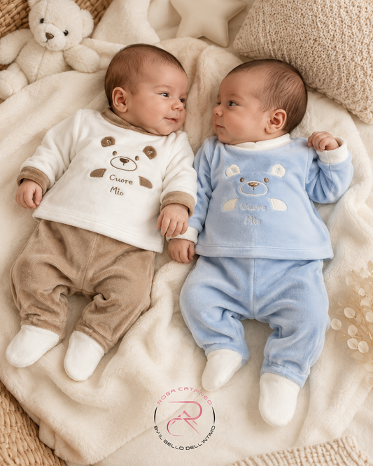 Clinico 2 Pezzi Maschietto in Ciniglia Piccole Emozioni – Art. 621