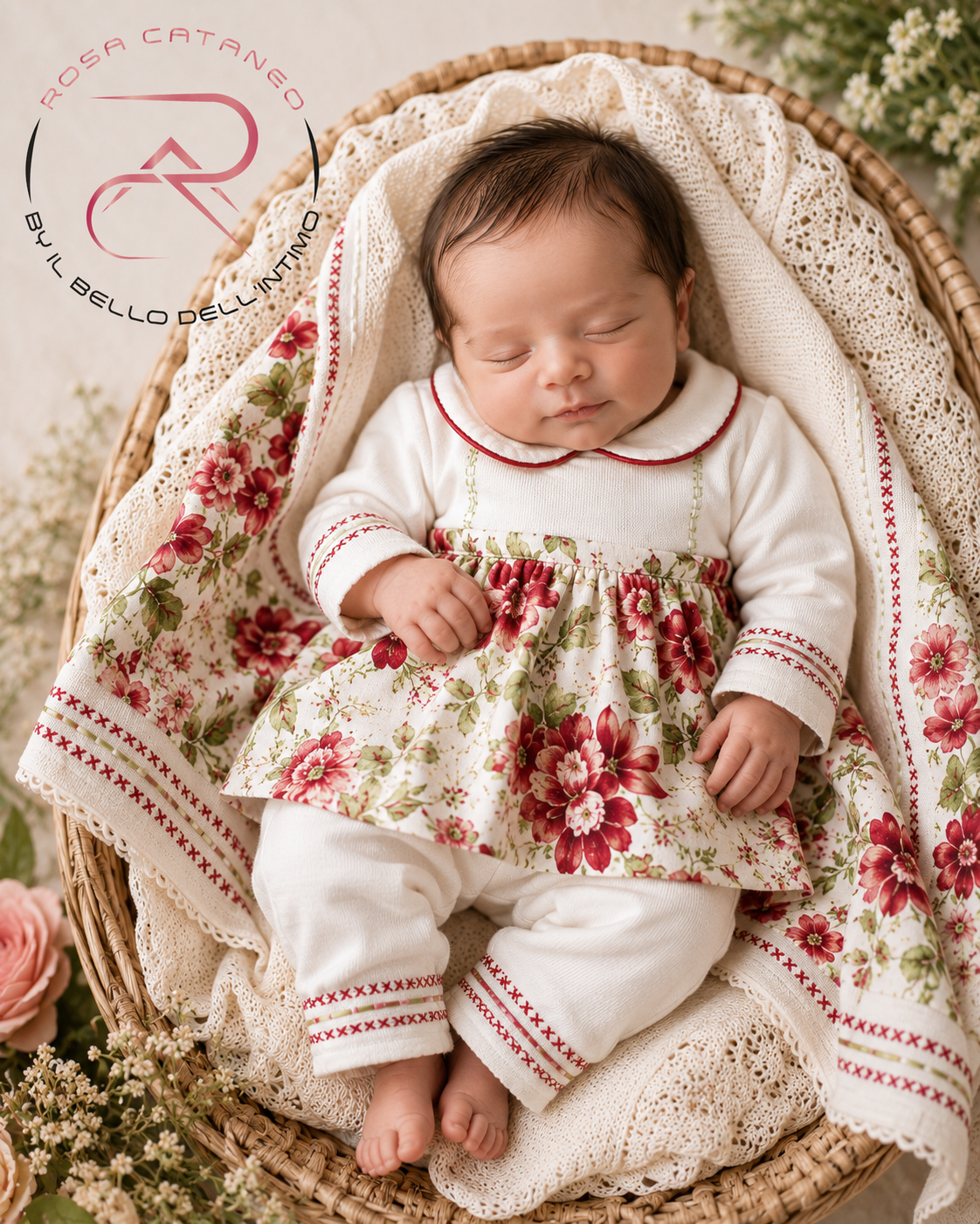 Uscita Clinica Neonata La Margherita Made in Italy – Vestina con Legging + Copertina Coordinata