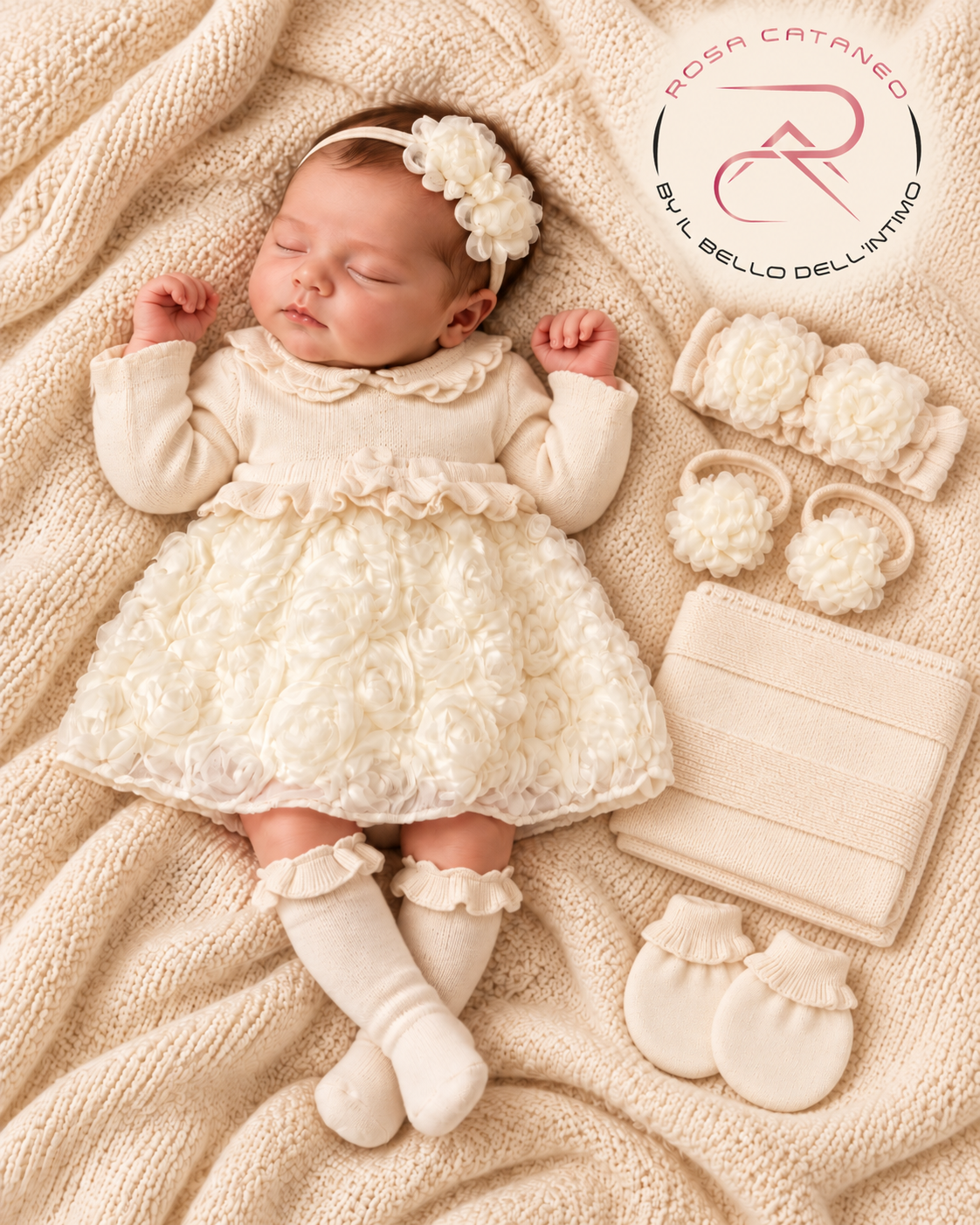 Set Nascita Nipperland 6 Pezzi con Vestitino Elegante – Art. 8476
