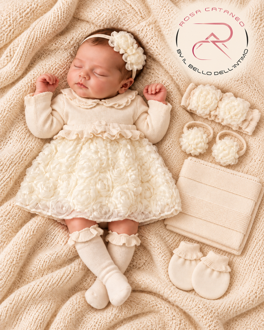 Set Nascita Nipperland 6 Pezzi con Vestitino Elegante – Art. 8476