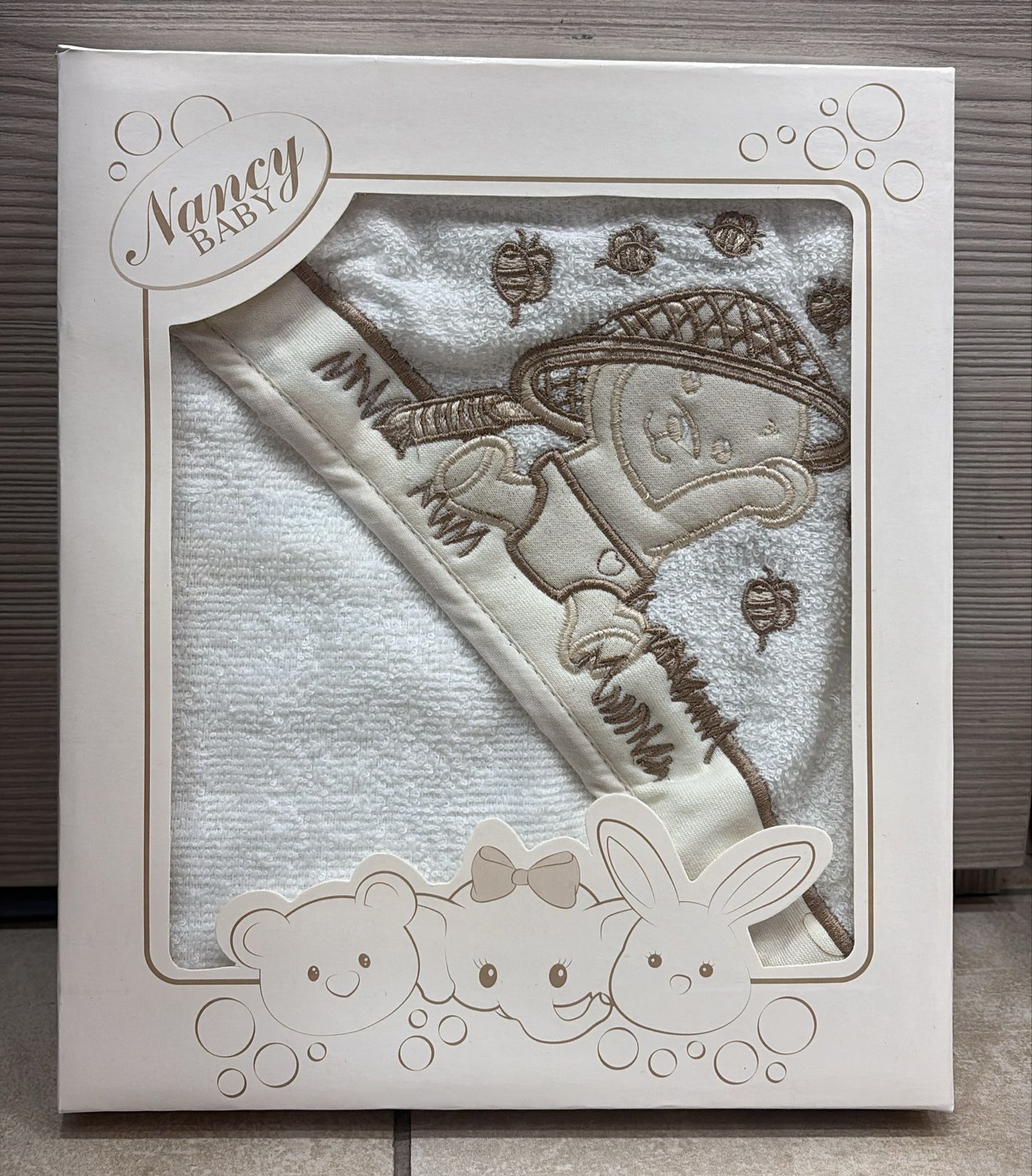 ✨ Accappatoio Neonato in Spugna Idrofila Nancy Baby ✨