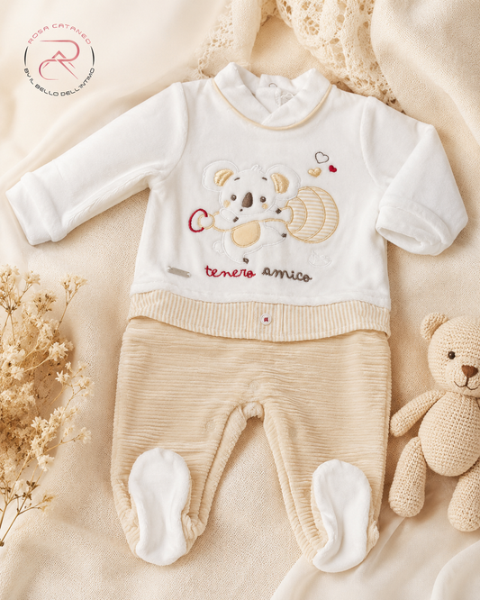 Tutina Neonato in Ciniglia Mio Piccolo Diamond