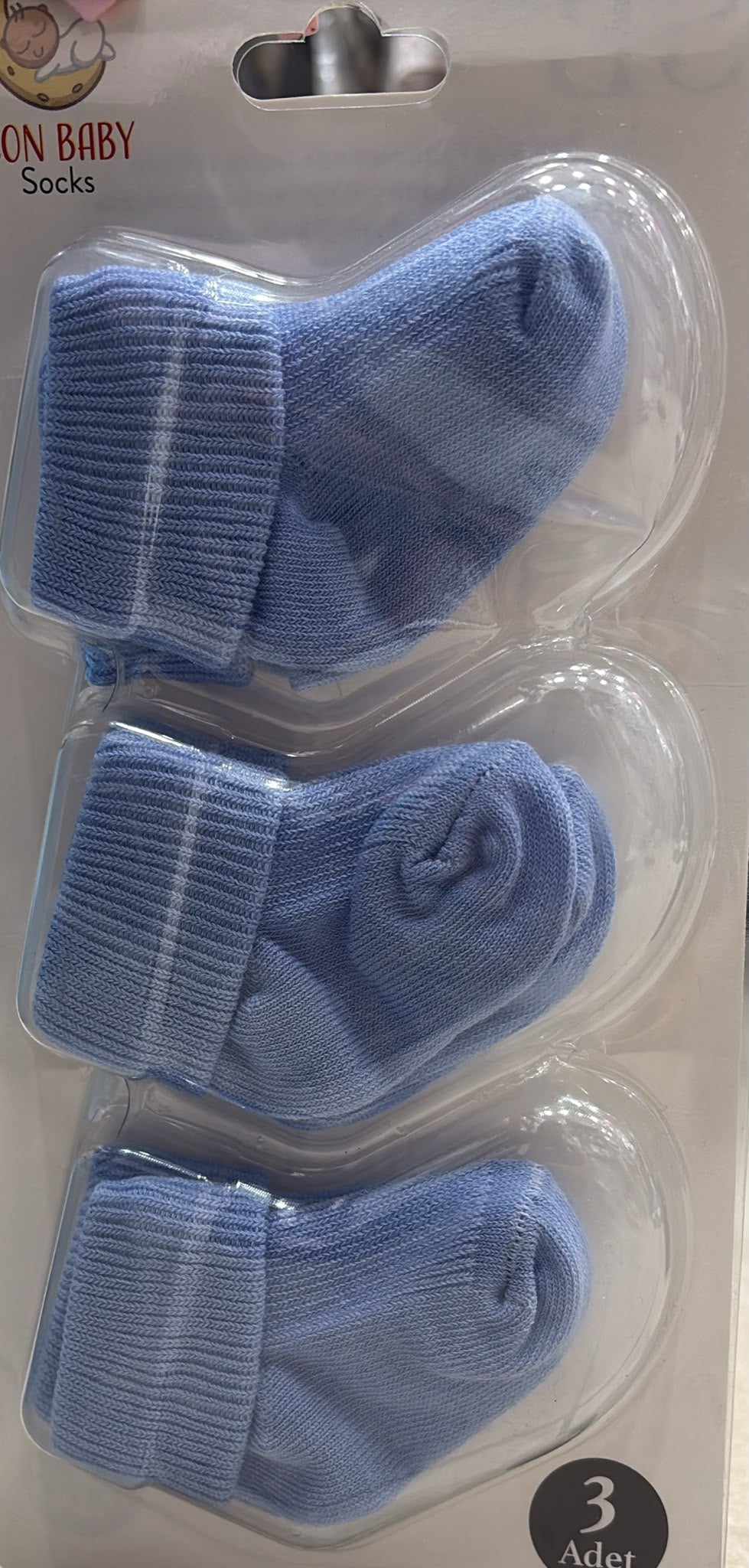 Set 3 Paia Calzini Neonato in Cotone tinta unita 👶🧦