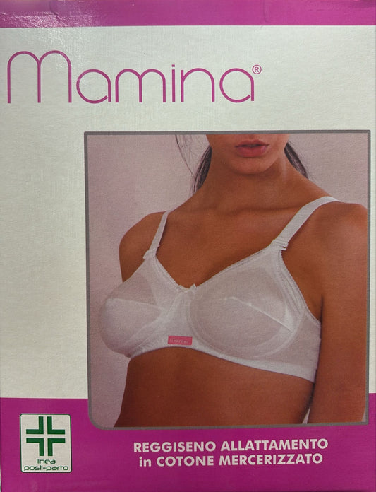 Reggiseno Allattamento Mamina Bianco in Cotone Mercerizzato Art. Z 9100/01