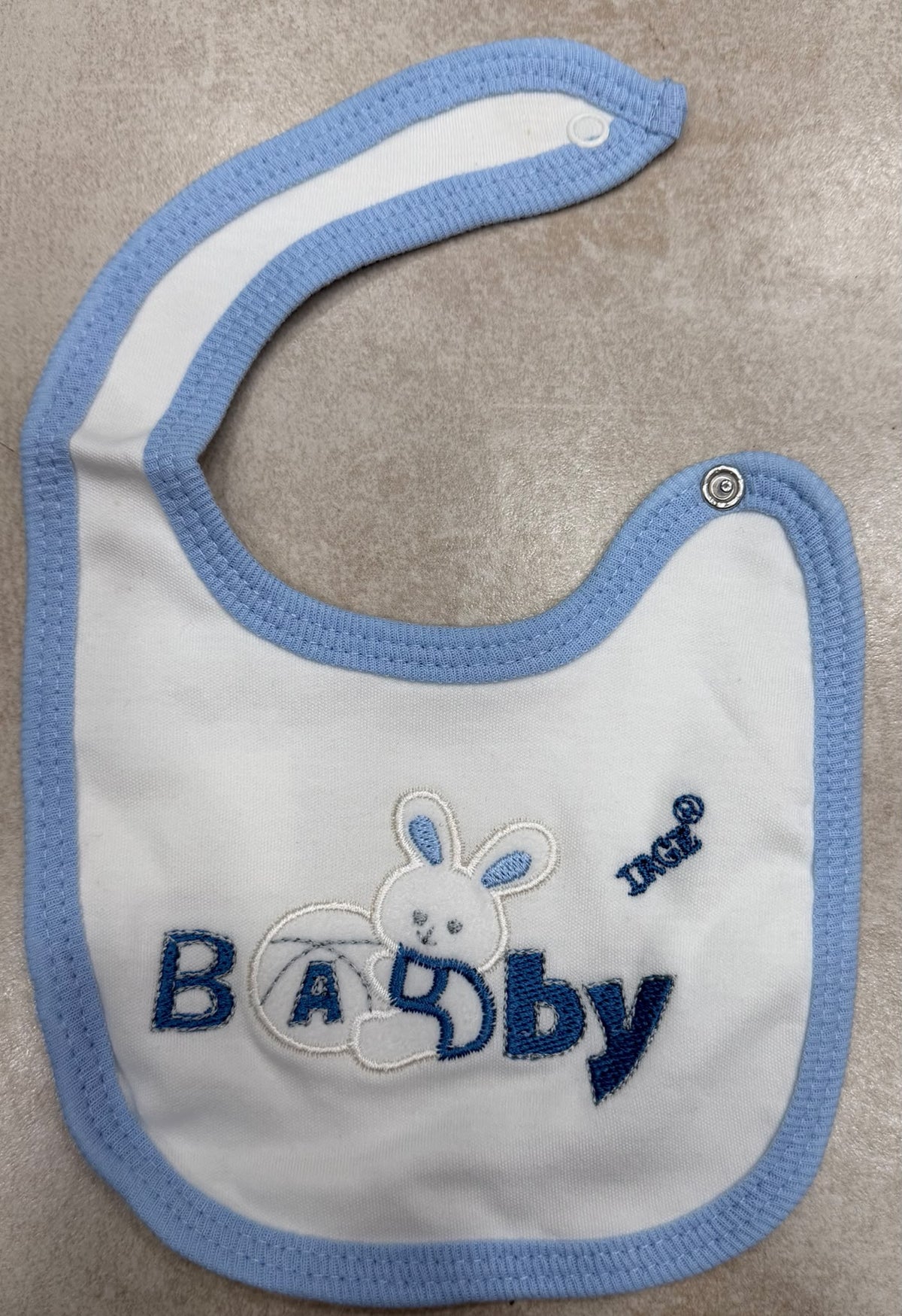 Bavetta Neonato in Cotone Ricamata Irge “Baby Coniglietto”