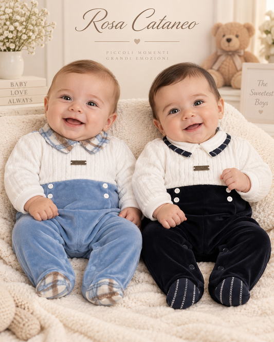Tutina Neonato in Ciniglia Pastello – Art. TC031AH