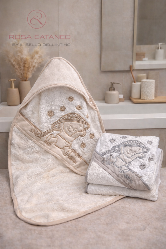 ✨ Accappatoio Neonato in Spugna Idrofila Nancy Baby ✨