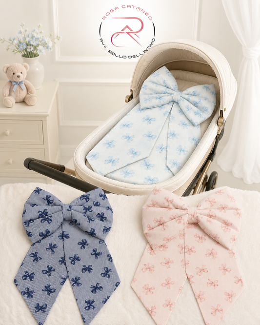 Copertina Culla in Pellicciotto con Fiocco Ornella CCT006-104F