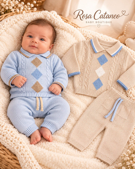 Completo Neonato in Maglia 2 Pezzi – Baby Gang