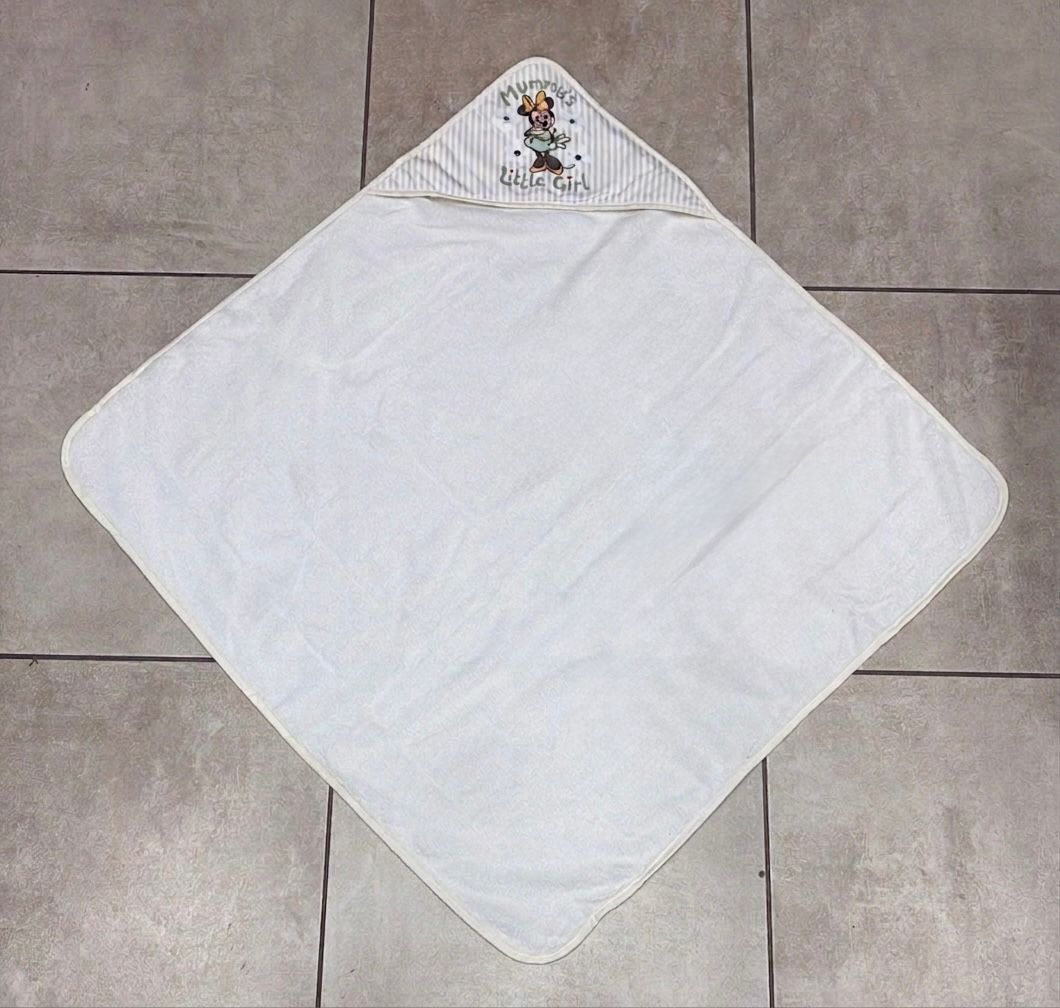 Accappatoio Neonato Disney Minnie con Cappuccio in Spugna 70x70 cm Made in Italy