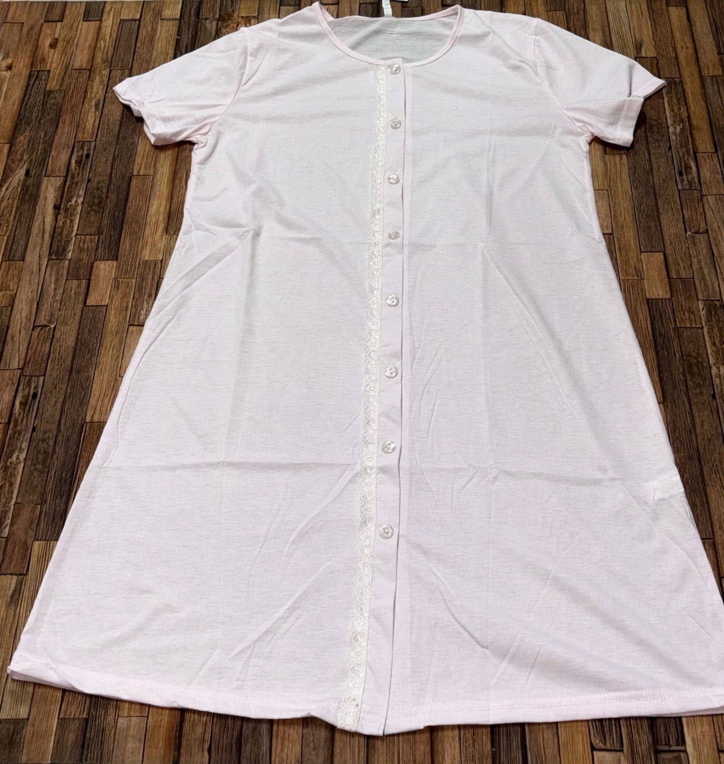 Camicia da Notte Donna Aperta Davanti Premaman e Allattamento in Cotone Art. F1607