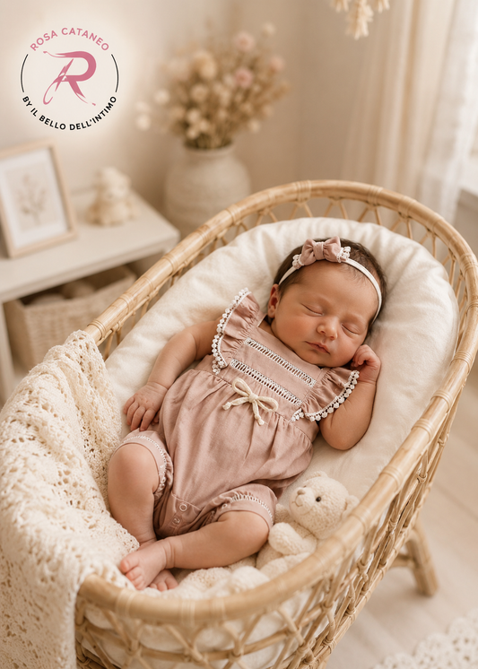 ✨ Pagliaccetto Baby in Cotone – Romantic Style