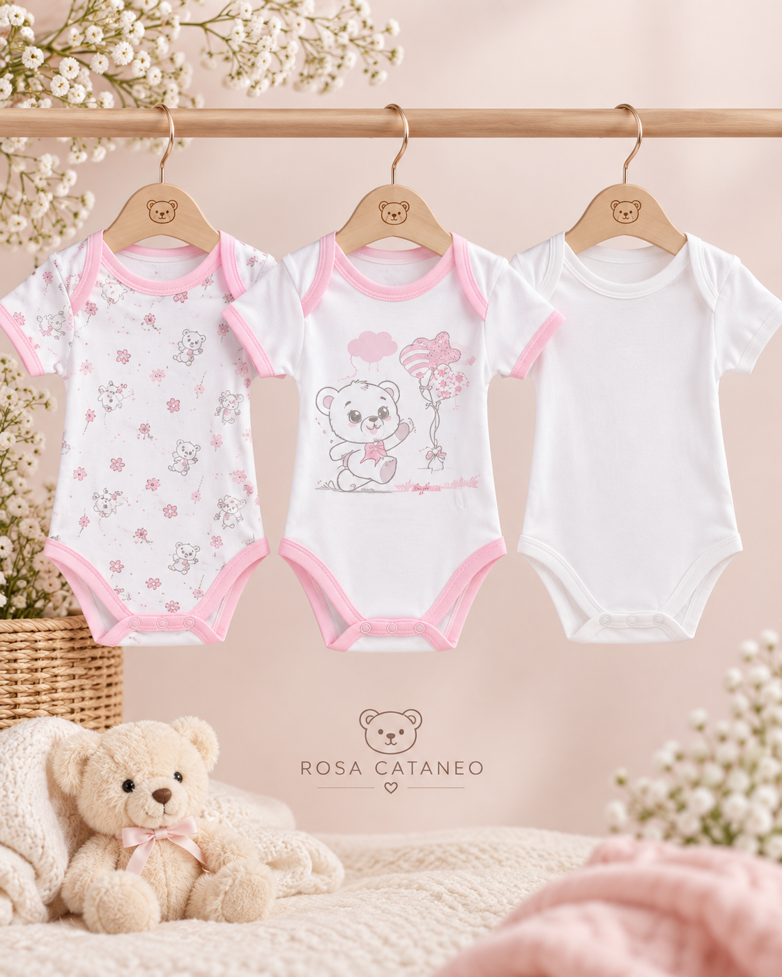 Tris 3 Body Neonato Caldo Cotone Nazareno Gabrielli – 0/36 Mesi