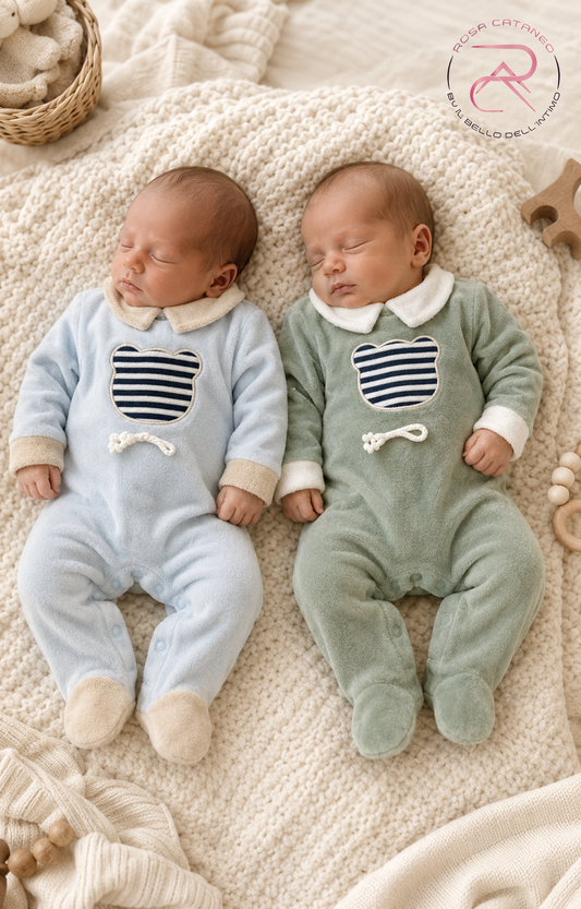 Tutina in Ciniglia Neonato Maschietto I Batuffolini Art. B548/7M