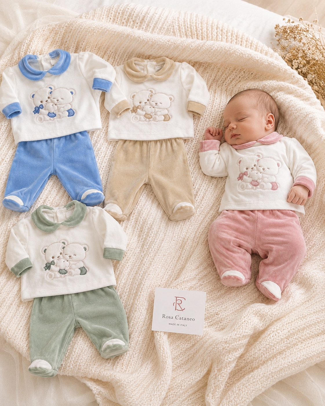 Completo Neonato con Ghettina in Ciniglia Tenerotti Art. 31 522