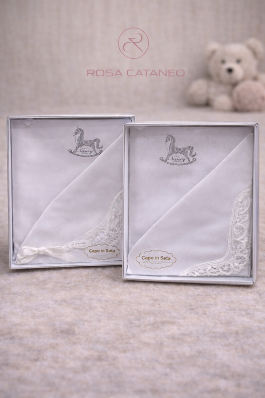 ✨ Fazzoletto Battesimale in Seta ✨