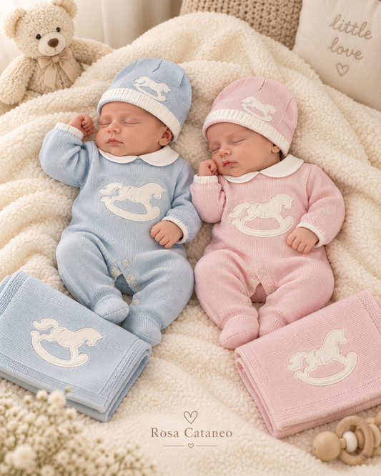 Set Nascita 3 Pezzi in Maglia Nazareno Gabrielli – NG-3488 Dis. 5