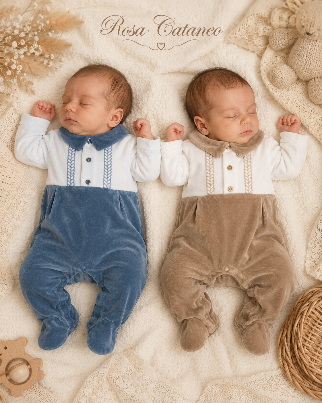 Tutina in Ciniglia Les Jolies Elegante con Colletto – Art. LJ-344 Dis.36